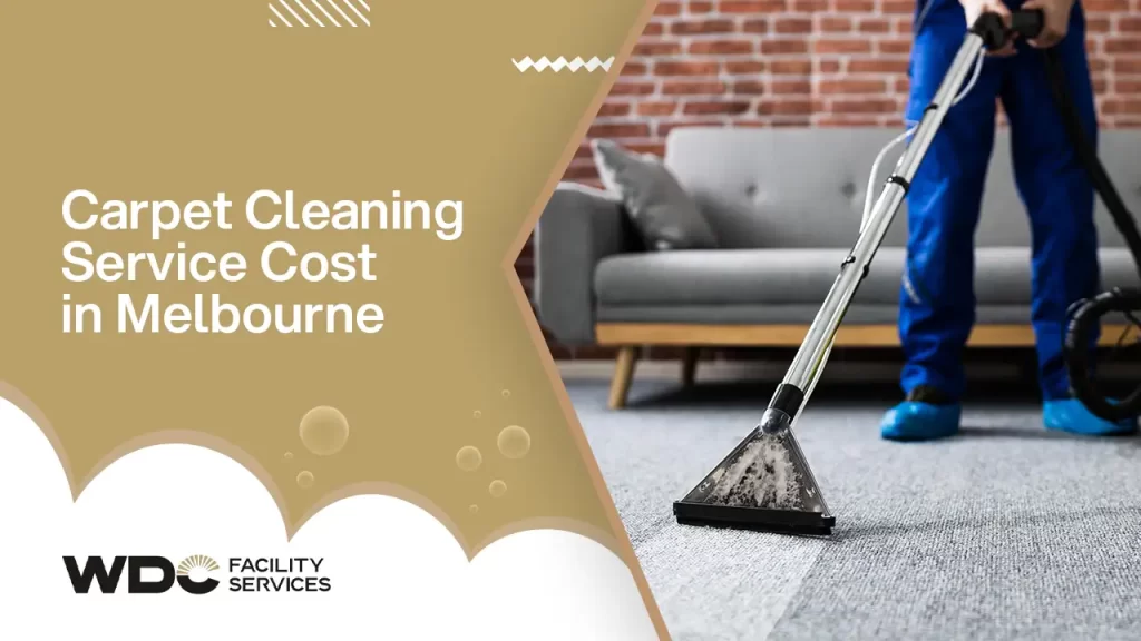 Male cleaner using a backpack vacuum on commercial office carpeting.