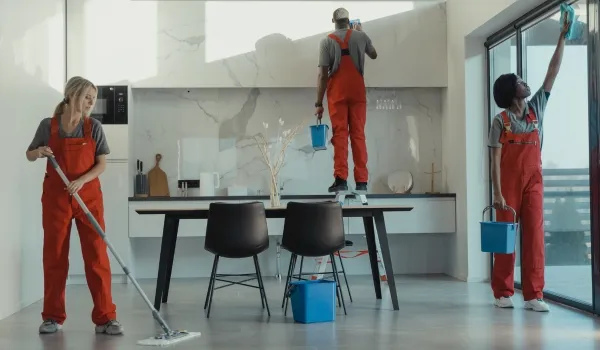 Close-up of a "Cleaning Checklist" clipboard used for quality control inspections.